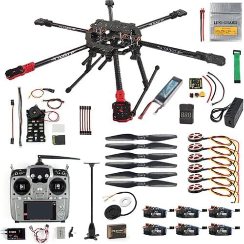 DIY Full Set Hexacopter GPS Drone Aircraft ARF Kit Tarot FY690S Frame 750KV Motor PIX 2.4.8 32 Bit Flight Controller