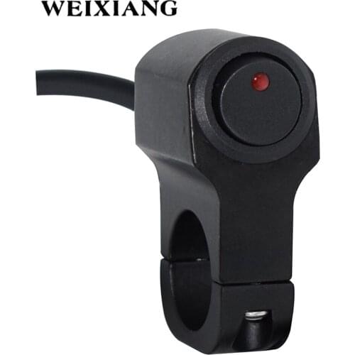 7/8" Motorcycle Light Swithes 22mm Handlebar Switch Headlight Hazard Fog Lights ON OFF Switch With Indicator Light