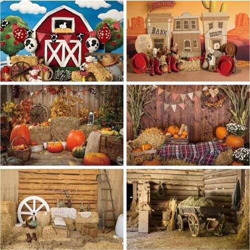 Yeele Wood Rural Farm Barn Warehouse Cart Hay Scene Baby Child Photography Backgrounds Custom Photographic Backdrop Photo Studio