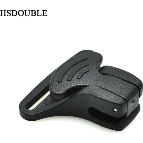 HSDOUBLE 40mm Webbing Black Plastic Snap Hook Clip For Bag Backpack Accessories Outdoor sports bag accessories