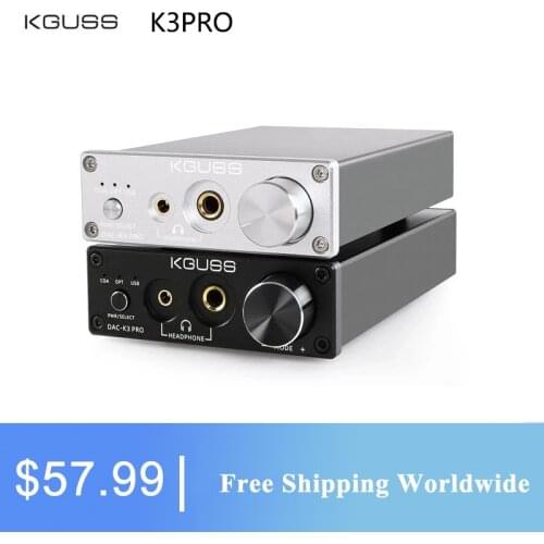 KGUSS K3PRO K3 DAC TPA6120A2 ESS9018K2M MINI HIFI USB DAC Decoded Audio Headphone Amplifier 24BIT 192KHz AMP DC12V US/EU