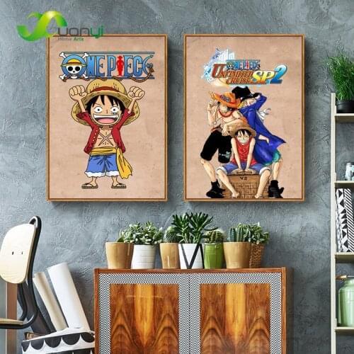 Classic Japanese Anime One Piece Picture Canvas Painting Poster And Prints Wall Art Home Decor For Living Room Kids Bedroom