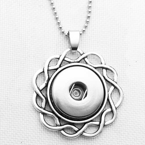 Round snap button jewelr pendant Necklace OEM, ODM NX721 (fit 18mm 20mm snaps)
