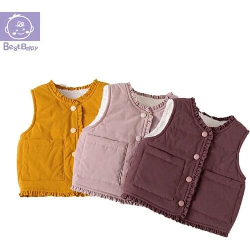 Best Baby Autumn Winter Children Vest Coats 2-8 Year Warm Waistcoats For Boys & Girls Color Red Yellow Little Child Vests Unisex