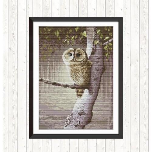 Owl Cross Stitch Kit 11CT 14CT Cotton Thread Painting Crafts Counted Chinese Kits Printed Home Decor DIY Needlework Embroidery