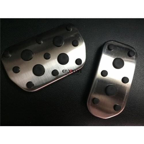 2pcs Stainless Steel Fuel Gas Brake Foot Pedal Pad Plate Set AT For Toyota RAV4 2013 2014 2015 2016 2017