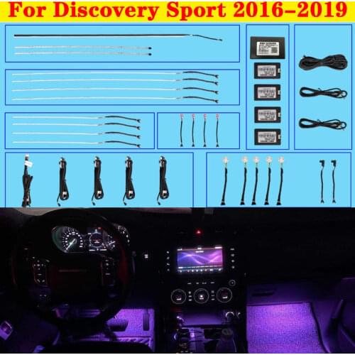 Ambient Light 10 colors Decorative LED Atmosphere Lamp illuminated Strip For Land Rover Discovery Sport 2016-2019 Sreen Control