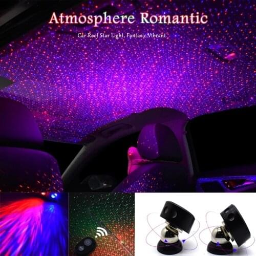 Starry Sky light Ambient Light Roof Light Atmophere Star light Car LEDDecorative Interior Light Remote Control Projector