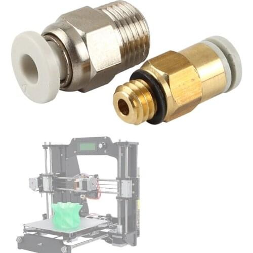For Ender 3 3D Printer Direct Pneumatic Connectors Large Silver and Small Gold Connector for Creality Extruder Parts