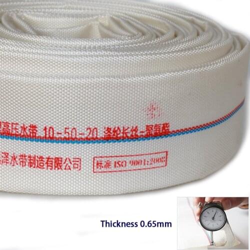 HEMAN 2‘’ High Pressure Water Hose Garden Irrigation Watering Hose Antifreeze Canvas Fire-Protection Hose 20M/roll
