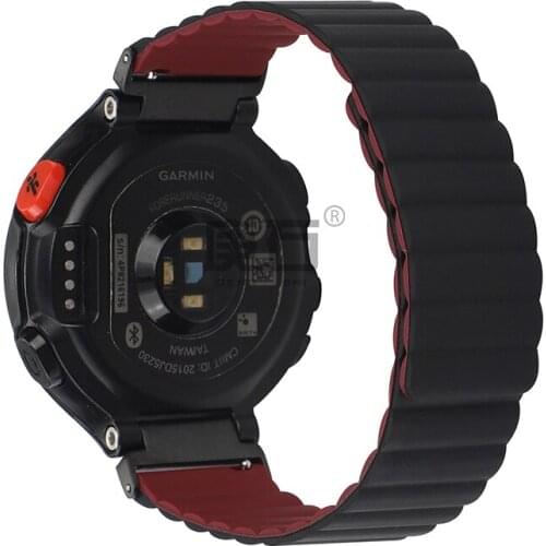 Silicone Double sided Magnetic watchband Strap for forerunner735 735XT 235 235live 220 230 620 630