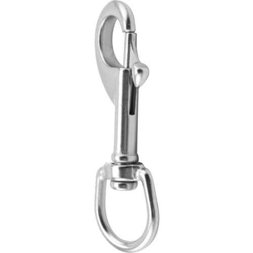 Heavy Duty 80mm Swivel Eye Bolt Snap Hook Marine Dog Chain Clip Key Holder Leathercraft Tool Silver
