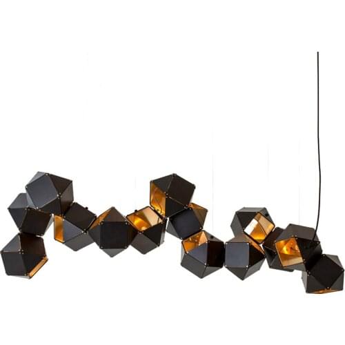 Postmodern Led Pendant Light DesignerS Lighting Restaurant Studio Metal Lamps Dna Creative Luminaire White Black Luster