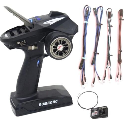 DumboRC X6P 2.4G 6CH Transmitter X6F LED Receiver withLED Light Set For RC Car Boat Tank Vehicle Crawler TRX4 Axial SCX10 D90
