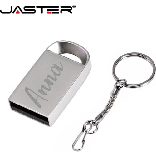 JASTER USB 2.0 Mini Metal USB Flash Drive 4GB 8GB 16GB 32G 64GB pen drive waterproof usb stick pendrive High speed custom logo