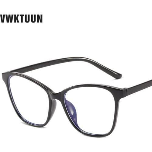 VWKTUUN Vintage Glasses Frames Women Men Glasses Cat Eye Anti Blue Light Eyeglasses Frames Men Oversized Glasses Frames