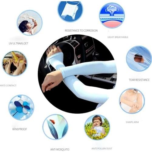 1 Pair Men Women Arm Sleeves Summer Sun UV Protection Cycling Running Fishing Clambing Driving Arm Cover Dropshipping