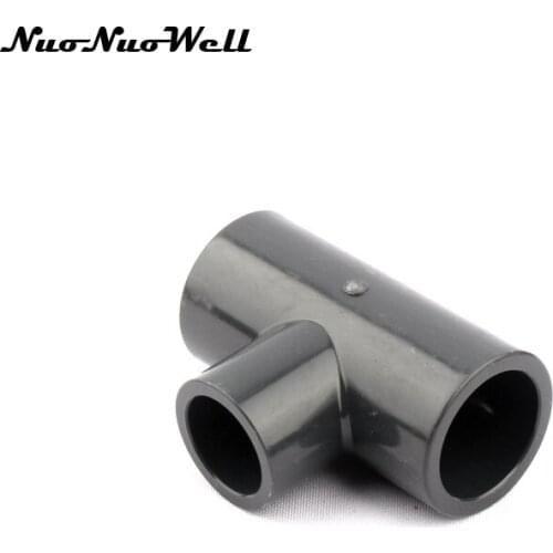1pcs NuoNuowell ANSI PVC 1" to 3/4" Reducing Tee Connector Garden Watering Hose Fittings Aquarium Fish Tank Pipe Accessory