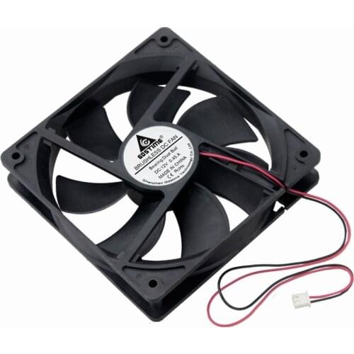 10 Pcs Gdstime Ball Bearing 12V DC Brushless Industrial Machine Cooling Fan 120mm x 25mm 3300RPM High Speed 12025 12cm 0.45A