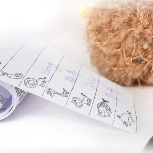 100pcs White Name Label Woven Custom Clothing Labels Fabric Tags Marker for School Clothes