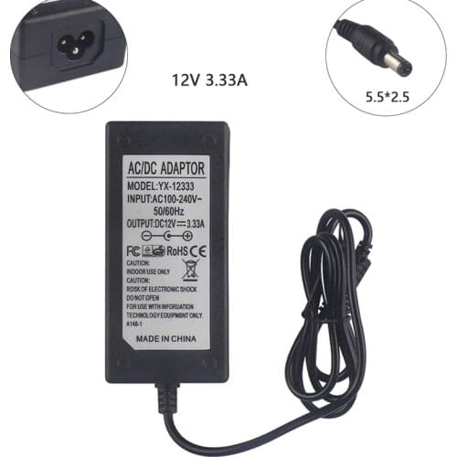 12V 3.33A 5.5*2.5mm AC Adapter For Dell S2340M S2340MC S2440L S2440Lb S2740L S2340L S2240T 22'' 23'' 24'' LED LCD Monitor