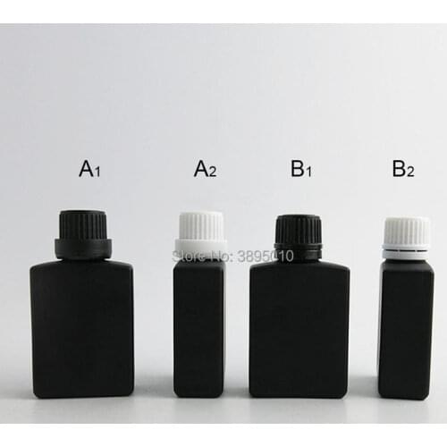 30ml Black Glass Cosmetic Essential Oil Bottle, DIY Empty Glass Liquid Package, Cosmetic Containers F657
