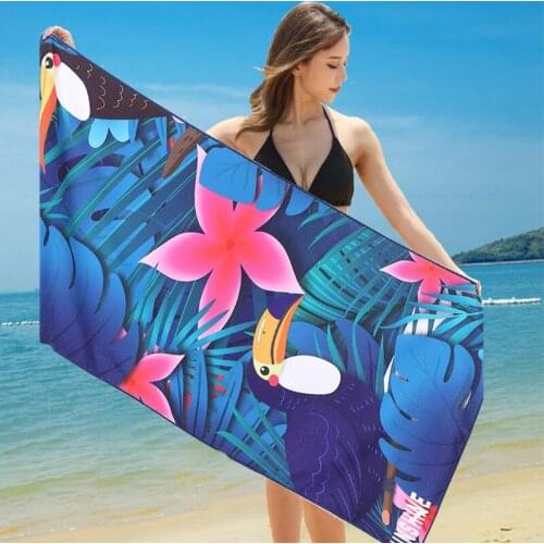 Quicky-dry Microfiber Bath Towels Sand Free Beach Towel Beach Cushion Swimming Beach Towels for Summer Supplies