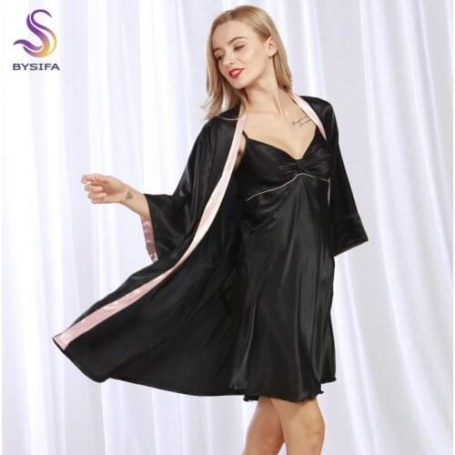 BYSIFA Women's Satin Robes