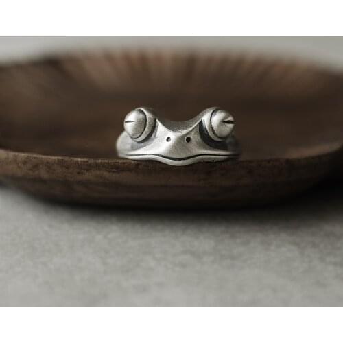 Pure Silver 925 Sterling Thai Silver Vintage Open Size Adjustable Ring mens Jewelry Skeleton Skull Finger S925 Ring