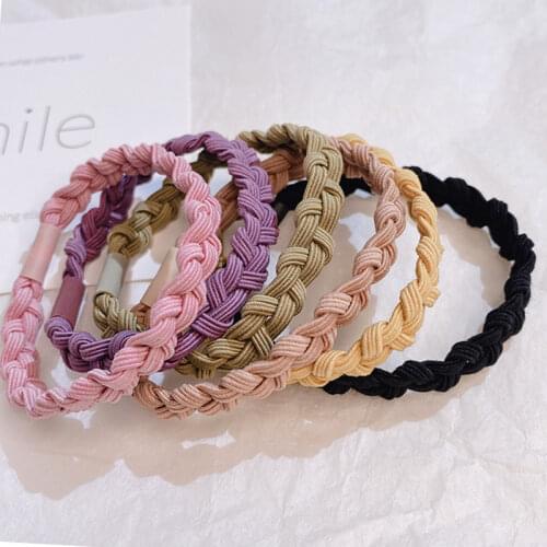 5pcs/lot Elastic Hair Band Women Hair Ties Hair Accessories Hand Made Colorful High Elasticity Hairband Girls Hair Rubber Bands