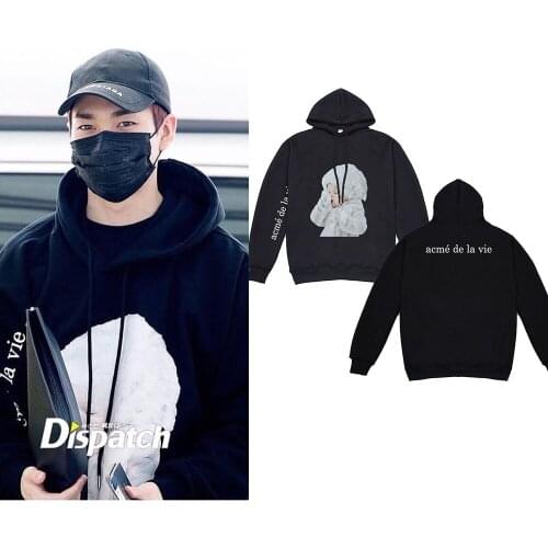 Kpop X1 Produce 101 Concert Same Member Name Printing Hoodies Unisex Black Pullover Loose SEVENTEEN Sweatshirt for Autumn Winter