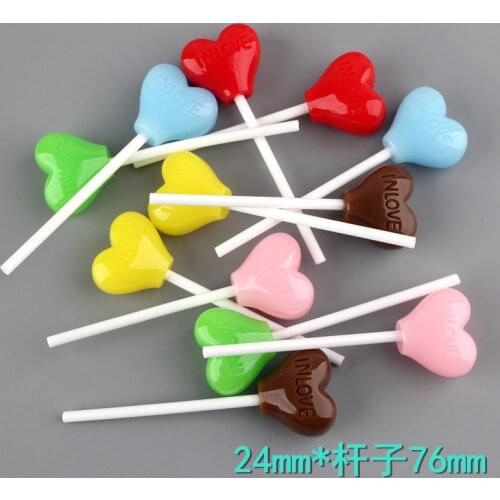 Imitation food student brooch accessories DIY love lollipop mobile phone shell resin jewelry material