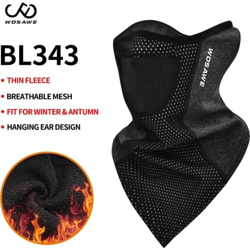 WOSAWE Motorcycle mask Winter Thermal Balaclava Motocross Half Mask coldprood Neck Ear Warmer Outdoor Skiing MOTO Mask