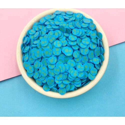 100g Blue Earth Shape Slices Polymer Clay Sprinkles For Slimes Filling Hand Craft Nails Art DIY Christmas Halloween Decoration