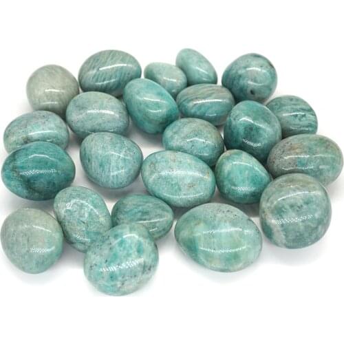 Natural Amazonite Round Tumbled Stone Healing Crystal Quartz Material Specimen Wholesale Lot Gemstone Home Aquarium Decoration