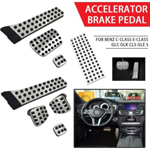 Anti-Slip Foot Pedal Pads Accelerator & Brake & Foot Rest Foot Pedal Pads FIT for benz Benz C E S SGLC GLK CLS GLE accessories