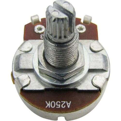 NEW 50pcs Long Split Shaft Full Size Guitar Potentiometers Pots Volume Tone Switch Control A250K B250K A500K B500K Optional