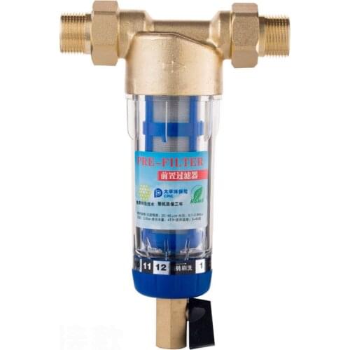 1" to 3/4" or 1/2" union water Purifier Copper Lead Pre-filter Backwash Remove Rust Contaminant Sediment Pipe Stainless Steel