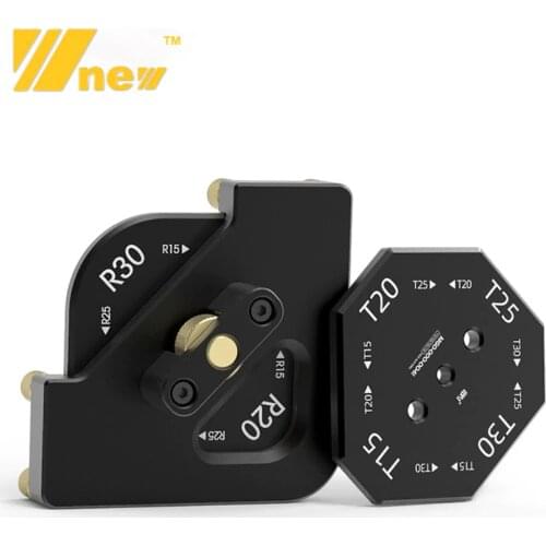 8 in 1 Corner Radius Template Jig Fillet Arc Locator Jig Radius Quick-Jig For Trimming Machine, Router