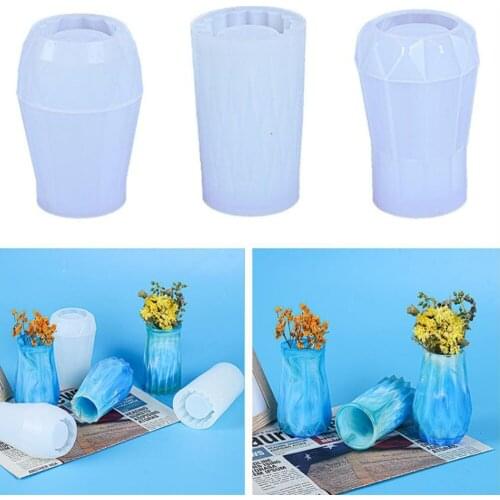 DIY Crafts Epoxy Resin Vase Silicone Mold For Home Decoration Candle Pen Holder Mould Crafts making Tools