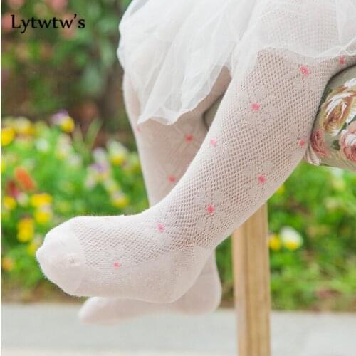 1 Piece Lytwtws Baby Girl Spring Autumn Summer Mesh Dot Children Tights Pantyhose Stockings Kids Clothes Toddlers Ballet