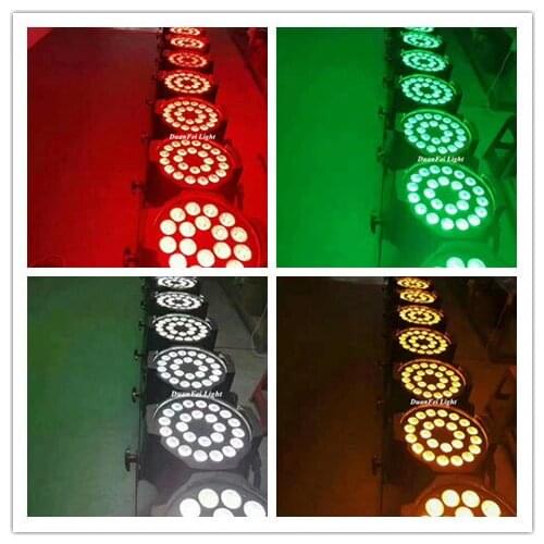 10Pieces 24x15w 5in1 Stage Dmx Wash Spotlight Indoor IP20 Strobe Led Par Rgbwa For Wedding Party