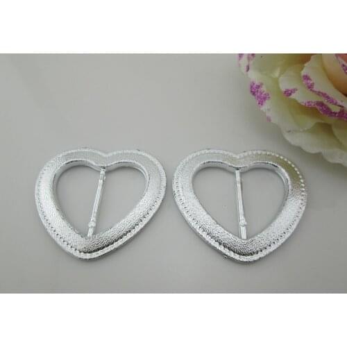 AB108 25mm)20pcs Fashion Plastic Heart Acrylic Belt Buckle For Ribbon Slider