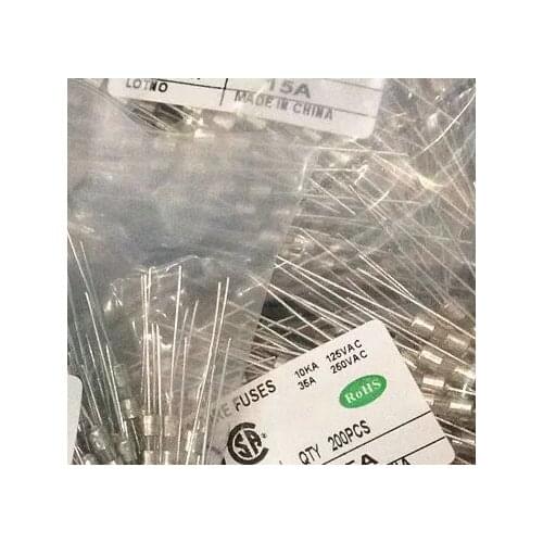 10Kind 100Pcs/lot 3.6*10mm 250V Double iron cap Axial Slow Glass fuse with lead wire Mix Set 0.5A 1A 2A 3A 3.15A 4A 5A 6A 8A 10A