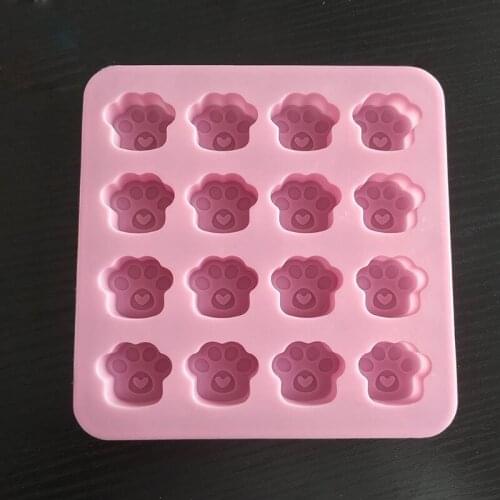 16-Cavity Silicone Paw Print Mold Animal Palw Resin Mold Dog Footprint Molds F3MD