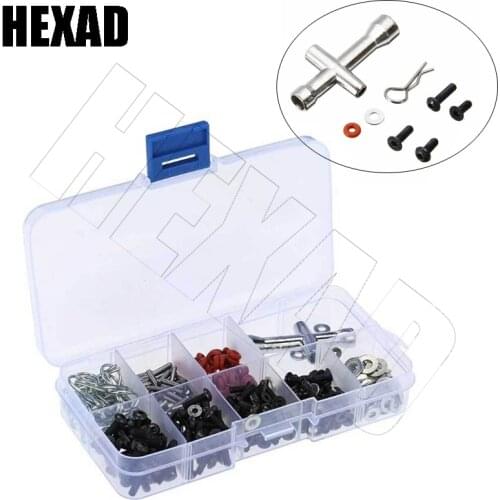 240PCS Full Set Screws Set With Storage Box For HSP 1/10 D3/D4/XIS Screw Parts