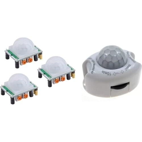 3Pcs HC-SR501 Adjust IR Pyroelectric Infrared PIR Motion Sensor With DC5-24V Auto On Off Timer Switch