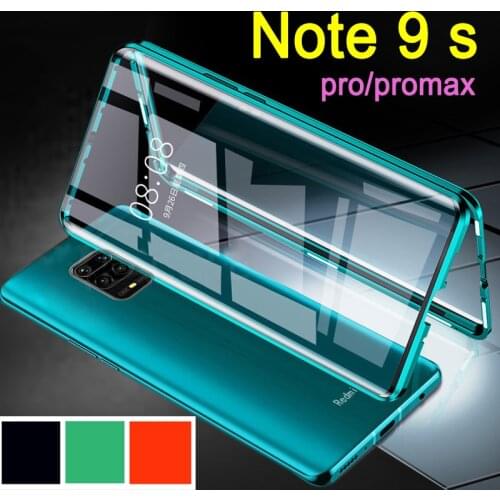 360 Double Sided Glass Case for xiaomi mi redmi note 9s 9pro max cover bumper xiomi redme note9s note9promax Flip cases funda