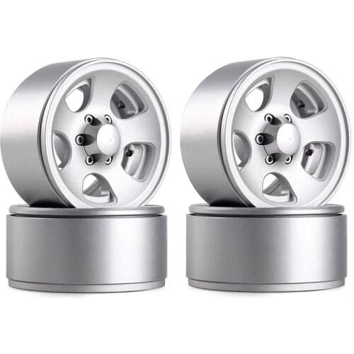 4PCS RC Crawler 1:10 Alloy Wheel Rim 1.9 Inch Beadlock Classic Metal Wheel Rim for 1/10 Traxxas TRX-4 Axial SCX10 TAMIYA CC01 D9