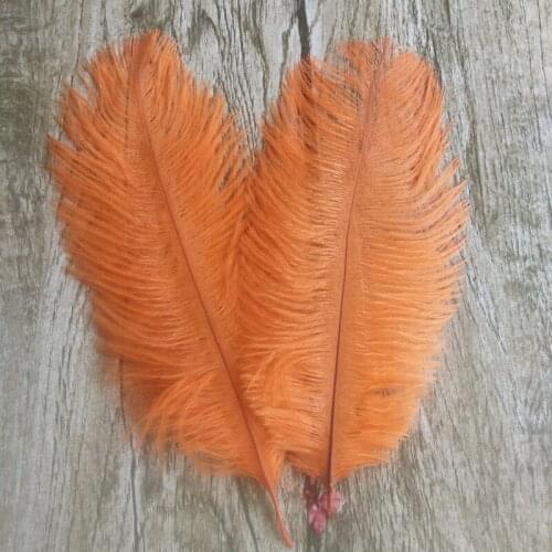 50pcs pretty orange ostrich feathers High Quality 6-8inches/15-20 cm Christmas Birthday Wedding Party DIY Decorations Plumage